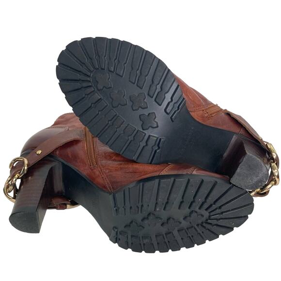 Marc Jacobs Brown Leather Y2K High Heel Booties - Picture 7 of 10